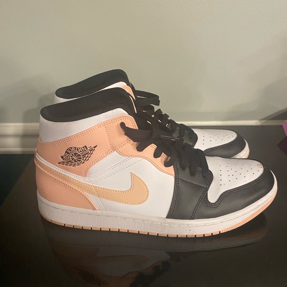 Jordan Sneakers in Black, White, and Peach - Picture 1 of 3